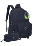 Emo Black Backpack & Pencil Case Set