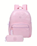 Conjunto Mochila + Estojo Crystal Pink