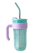 Tumbler Plástico com palhinha Azul 920ml Marshmallow
