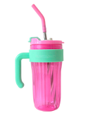 Tumbler Plástico com palhinha Rosa 920ml Marshmallow
