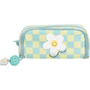 Estojo Multi Pockets Smiley Chess Amarelo / Verde Marshmallow
