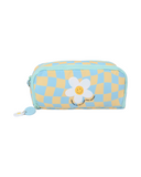 Yellow Multi Pockets Smiley Chess Pencil Case