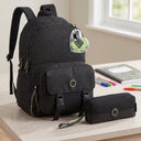 Emo Black Backpack & Pencil Case Set