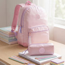 Conjunto Mochila + Estojo Crystal Pink