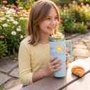 Blue Glitter 900ml Thermal Cup