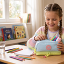 Blue Multipockets Duo Pencil Case