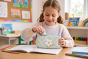 Yellow Multi Pockets Smiley Chess Pencil Case